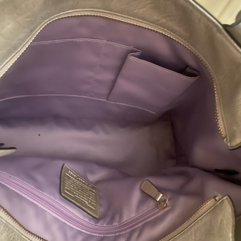 Coach golden tan bag in excellent condition one small mark Authentic Coach - Picture 6 of 7